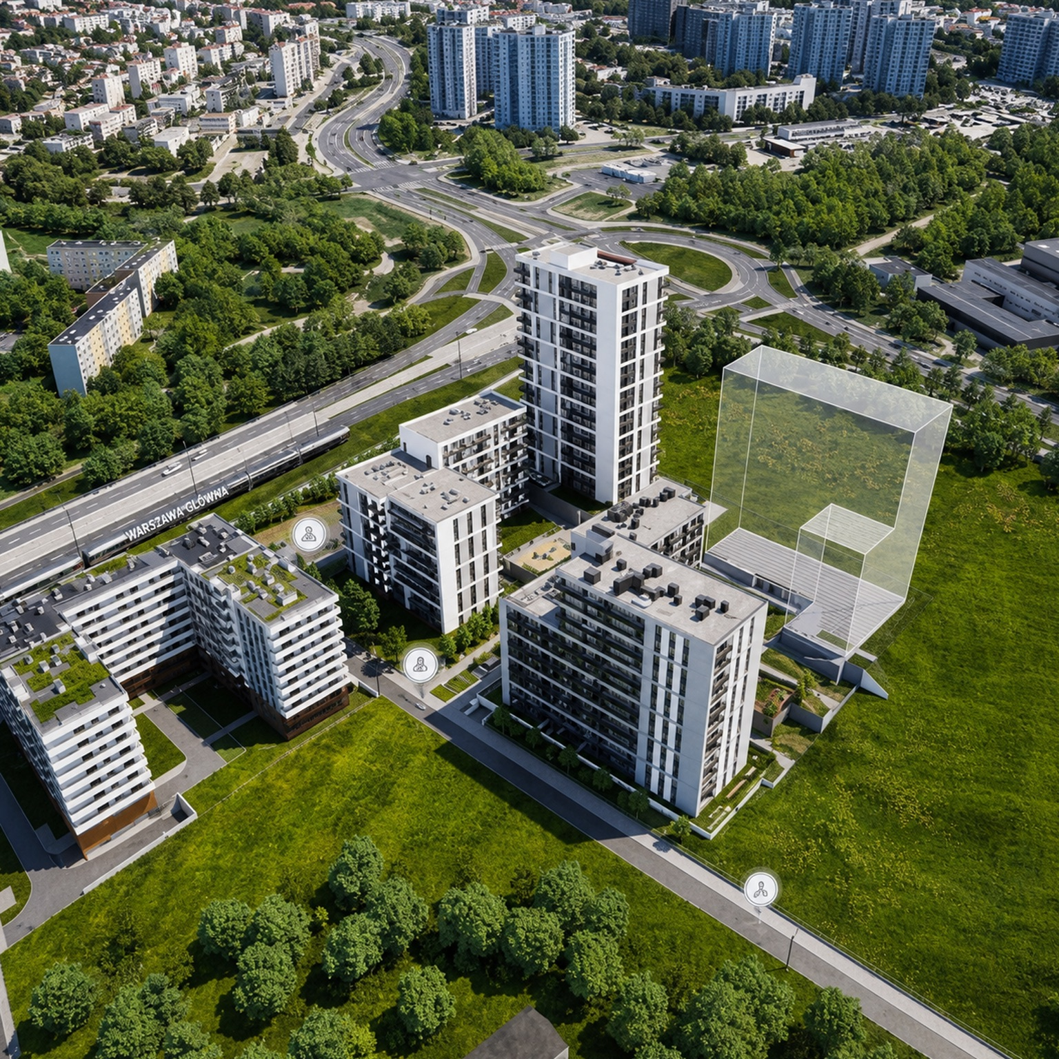 Аэрофото жилого комплекса в Познани